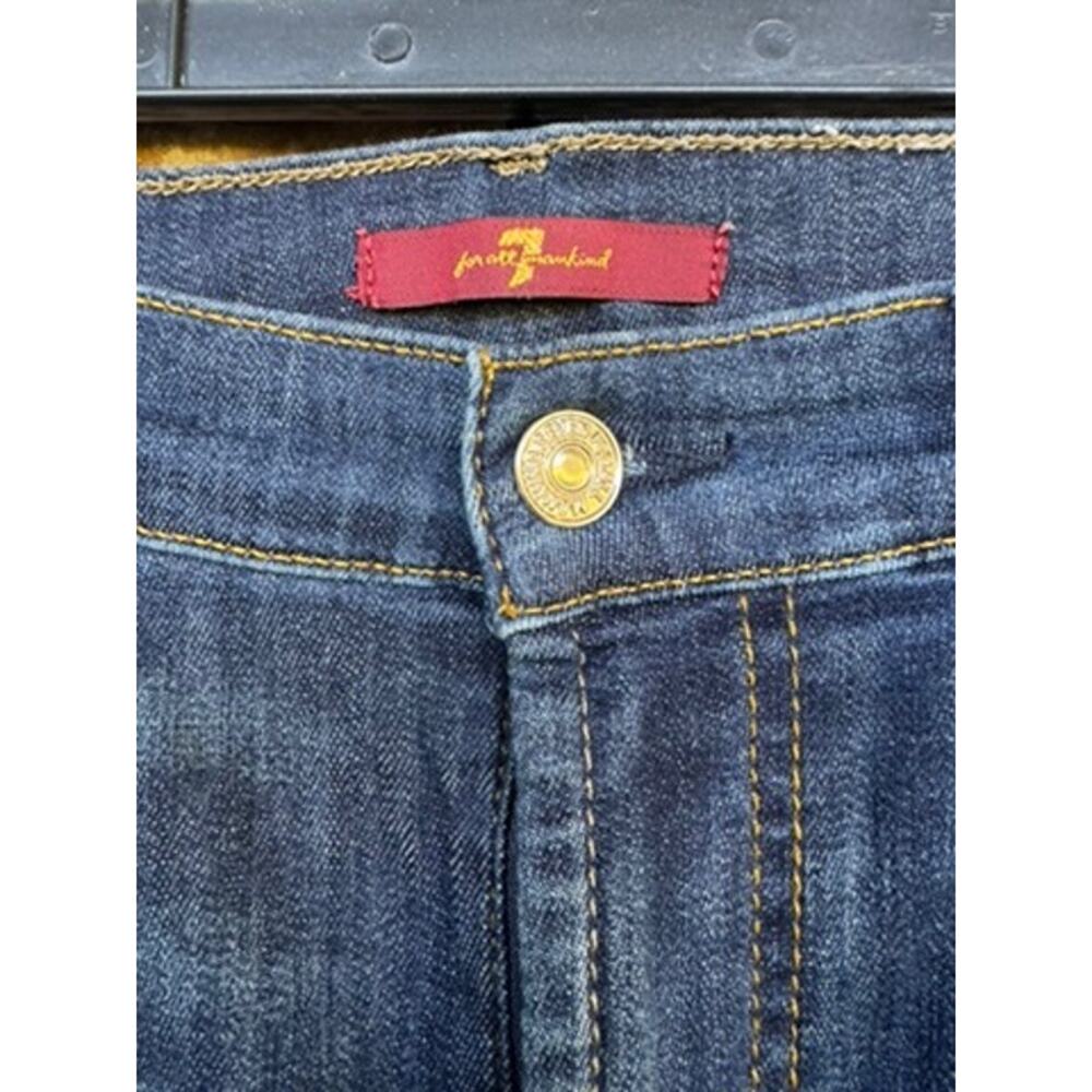 7 For All Mankind Gwenevere High Waist Ankle Skinny Jeans Dark Wash Sz 28x27 - Picture 2 of 7